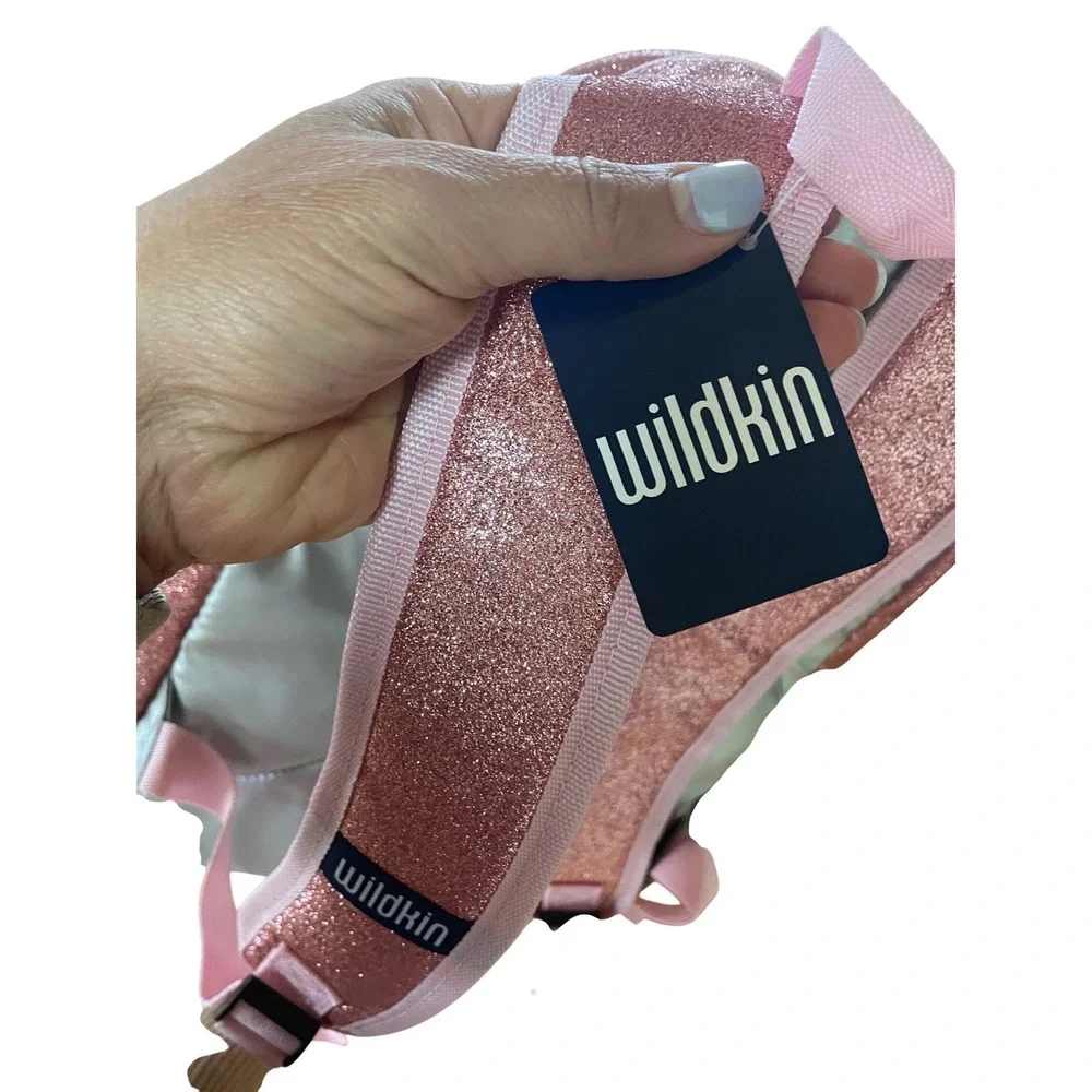 Wildkin‎ Pink Glitter Backpack Kids School Bag Shimmer Sparkle 15 Inch NWT